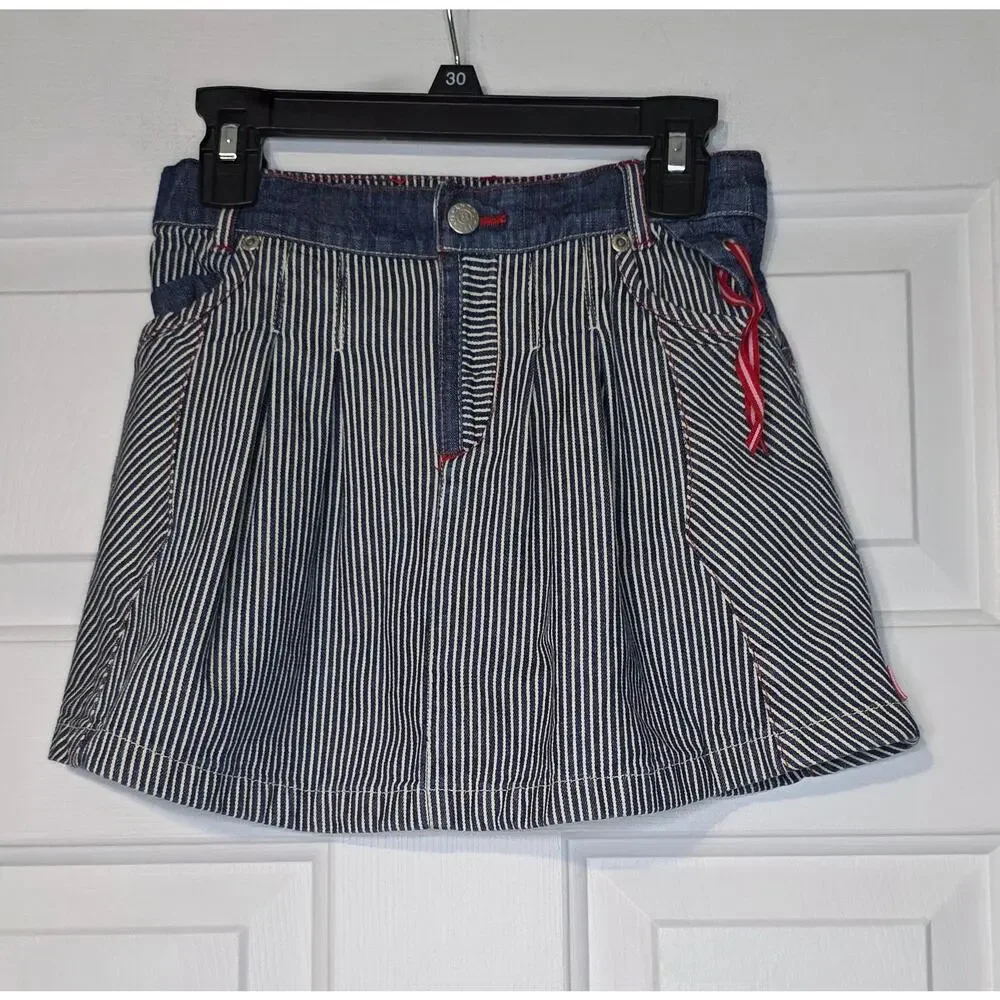 Oiliy Girls Denim A line Pirates Skirt‎ Size 4-5